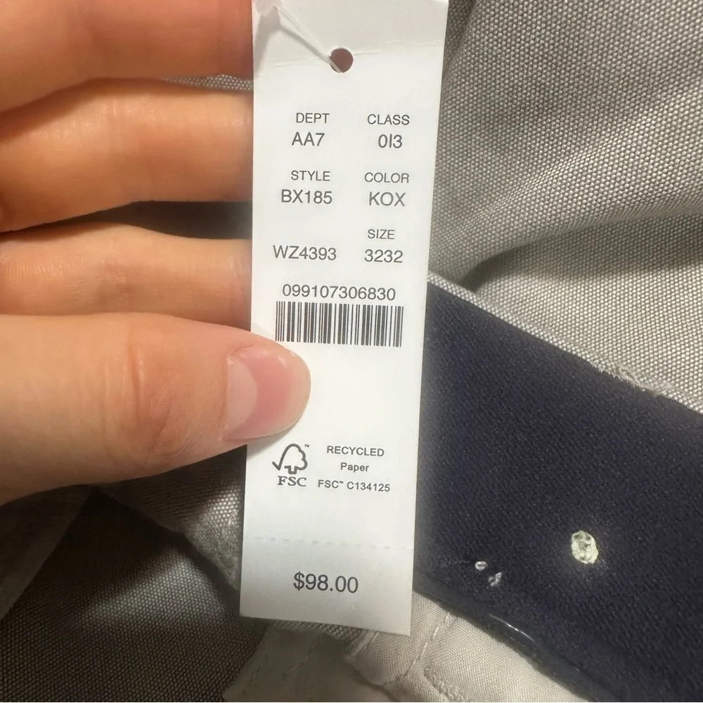 J crew Oxford khaki 484 Slim-fit tech oxford pant